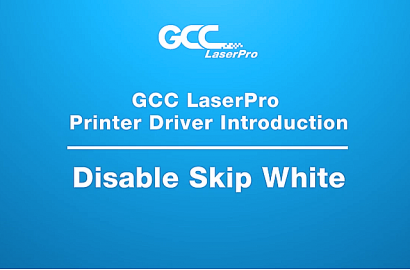 GCC Laserpro - Введение в драйвер принтера - Отключить пропуск белого